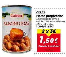 Hiper Usera Coren albóndigas oferta