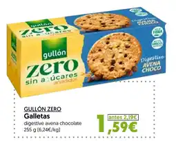 Hiper Usera Gullón zero galletas digestive avena chocolate oferta