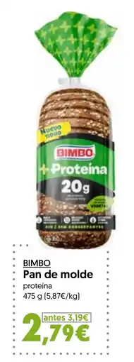 Hiper Usera Bimbo pan de molde proteína oferta