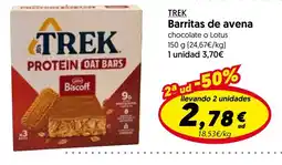 Hiper Usera Trek barritas de avena chocolate o lotus oferta