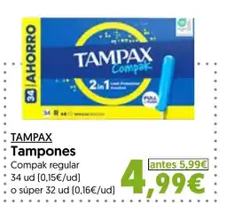 Hiper Usera Tampax tampones oferta