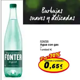 Hiper Usera Fonter agua con gas oferta