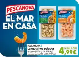 Hiper Usera Pescanova langostinos pelados oferta