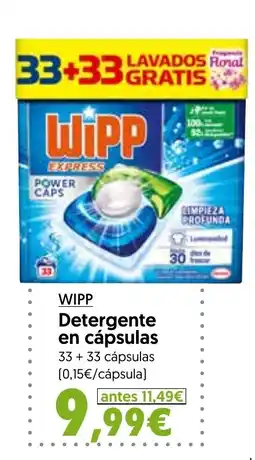 Hiper Usera Wipp detergente en cápsulas oferta