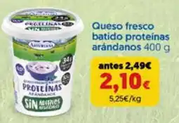 Hiper Usera Anteriana queso fresco batido proteinas arándanos oferta