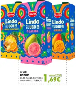 Hiper Usera Juver bebida lindo mango guayaba o tropical brik oferta