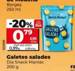 Maxi Dia Dia Snack Maniac galletas saladas oferta