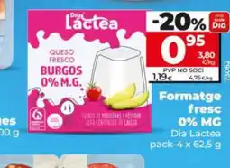 Maxi Dia Dia Láctea queso fresco burgos 0% m.g. oferta