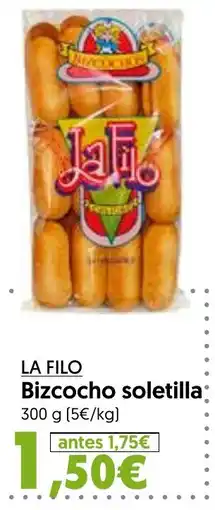 Hiper Usera La Filo bizcocho soletilla oferta