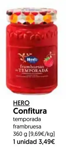 Hiper Usera Hero confitura temporada frambuesa oferta