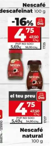 Maxi Dia Nescafé descafeïnat oferta