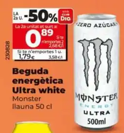Maxi Dia Monster energy ultra white oferta