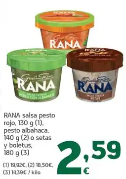 HiperDino Rana salsa pesto oferta