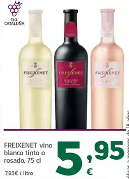 HiperDino Freixenet vino blanco tinto o rosado oferta