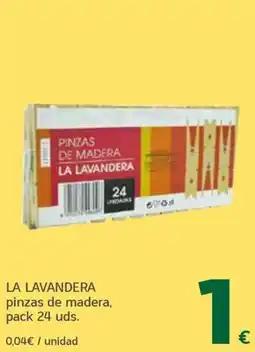 HiperDino la lavandera pinzas de madera oferta