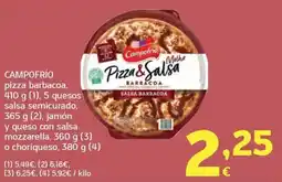 HiperDino Campofrio pizza & salsa oferta