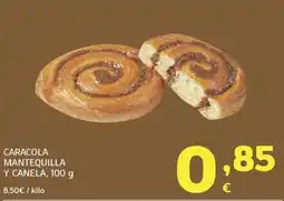 HiperDino Caracola mantequilla y canela oferta