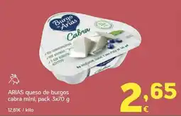 HiperDino Arias queso de burgos cabra mini oferta