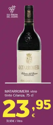 HiperDino Matarromera vino tinto Crianza oferta