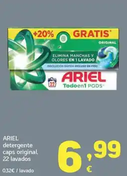 HiperDino ariel detergente caps original oferta