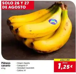 Hiper Usera Solo - platano canario oferta