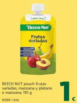 HiperDino Beech Nut pouch frutas variadas oferta