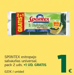 HiperDino Spontex estropajo salvauñas universal oferta