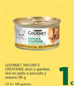 HiperDino Gourmet nature's creations atún y gambas oferta