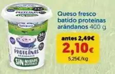 Hiper Usera Queso fresco batido proteinas arandanos oferta