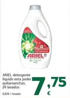 HiperDino Ariel - detergente liquido extra poder quitamanchas oferta
