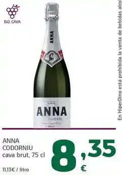 HiperDino Anna codorniu - cava brut oferta
