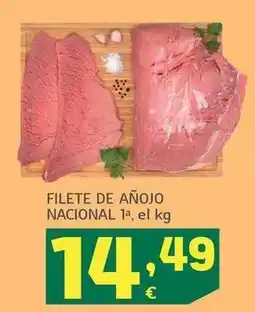 HiperDino Filete de añojo nacional oferta