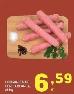 HiperDino Longaniza de cerdo blanca oferta