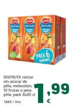 HiperDino Juver - disfruta néctar sin azúcar de piña oferta
