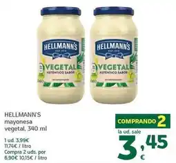 HiperDino Hellmann's - mayonesa vegetal oferta