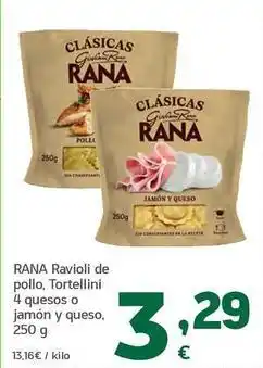 HiperDino Rana - ravioli de pollo oferta