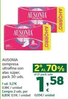 HiperDino Ausonia - compresa ultrafina con alas super oferta