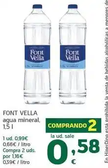 HiperDino Font vella - agua mineral oferta