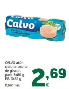 HiperDino Calvo - atún claro en aceite de girasol oferta