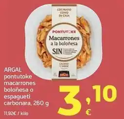 HiperDino Argal - pontutoke macarrones bolonesa oferta