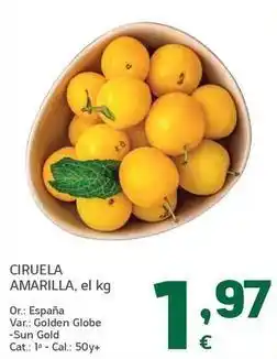 HiperDino Ciruela amarilla oferta