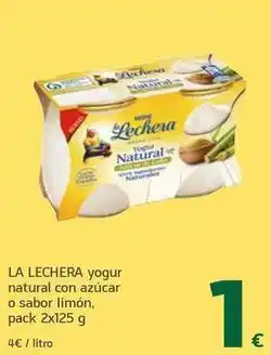 HiperDino Nestlé - la lechera yogur natural con azúcar o sabor limón oferta