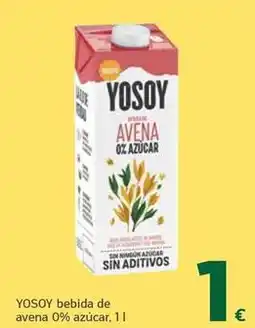 HiperDino Yosoy - bebida de avena 0% azúcar oferta