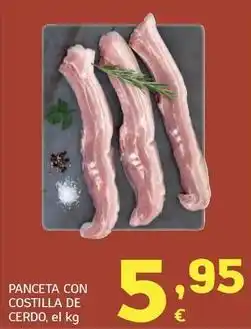 HiperDino Panceta con costilla de cerdo oferta
