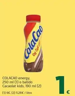 HiperDino Cola cao - energy o batido cacaolat kids oferta