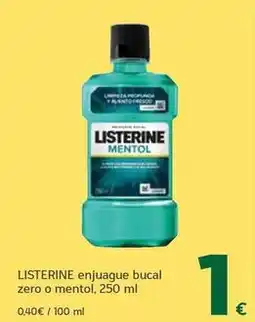 HiperDino Listerine - enjuague bucal zero o mentol oferta