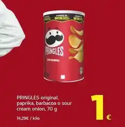 HiperDino Pringles - original, paprika, barbacoa o sour cream onion oferta