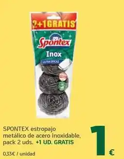 HiperDino Spontex - estropajo metálico de acero inoxidable oferta