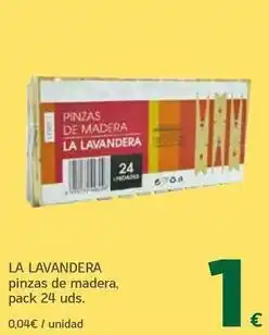 HiperDino La lavandera pinzas de madera oferta