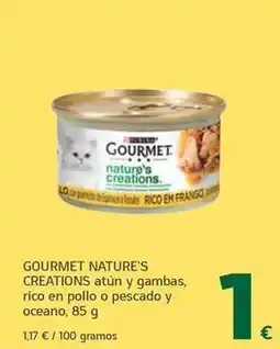 HiperDino Purina - gourmet nature's creations atún y gambas, rico en pollo o pescado y oceano oferta